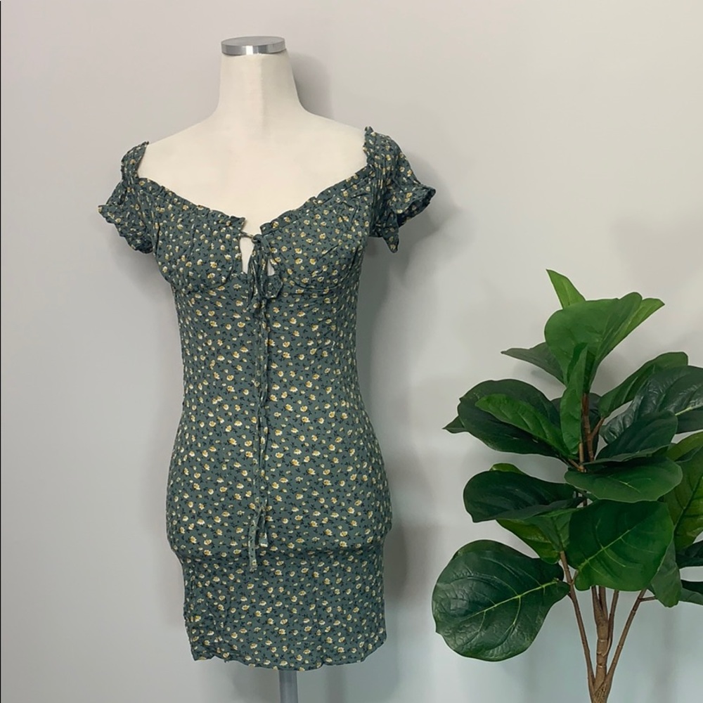 On/Off Shoulder Summer Floral Dress